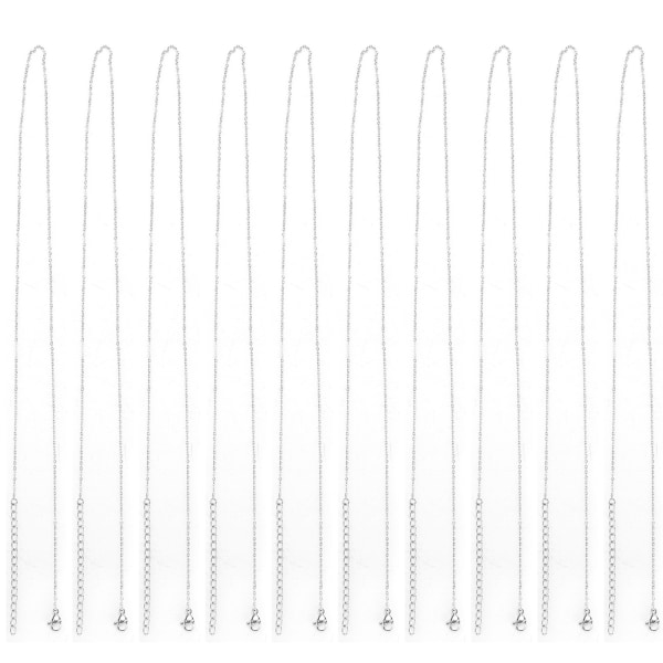 10 st Halsband Kedjor DIY Enkelt fashionabelt rostfritt stål Chockers för män Kvinnor Hantverk Dekoration Present