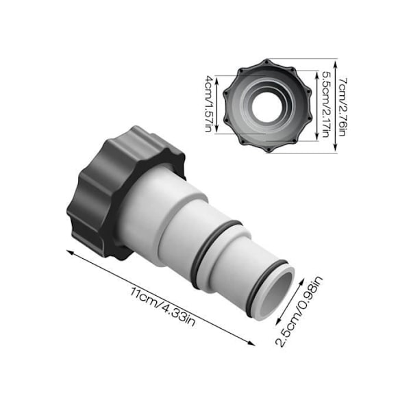 2-pack Poolslangsadapter, Intex Pooladapter, Poolkoppling, Inomhus För 1,5 Och 1,25 Anslutningar