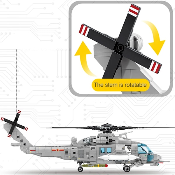 Sembo SWAT-polisens tekniska beväpnade helikopterbyggstenar modell militär STEM-kit flygplan tegelstenar DIY-leksaker för pojkar vuxna No box