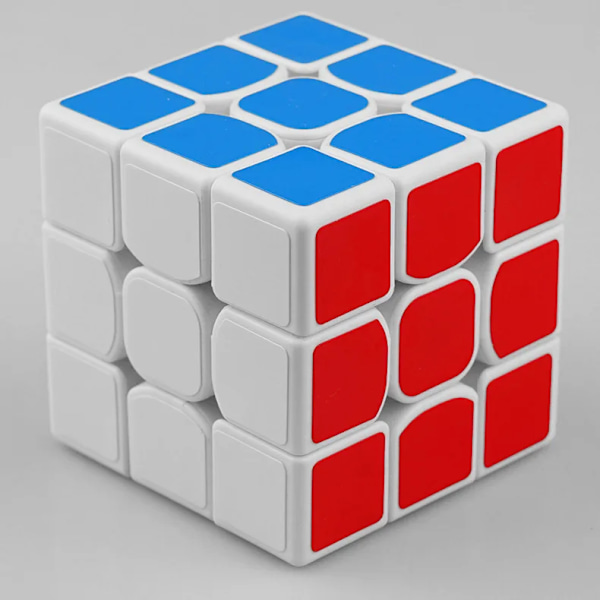 Klassisk Färgglad 3X3X3 Tre Lager Magic Cube Professionell Tävlings Speed Cubo Icke-Klistermärken Pussel Magic Cube Cool Leksak Pojke White