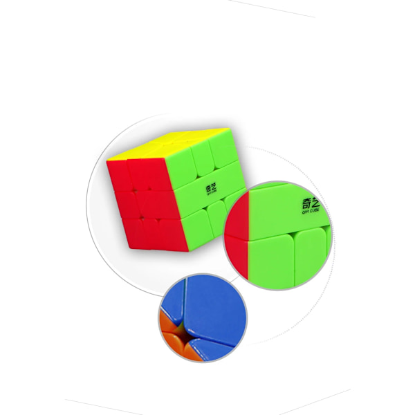 Warrior Magic Cube Basic Komma Igång Professionell Vattentät Stickless Pussel Magic Cube Utbildning Lärleksak För Barn Qifa SQ1