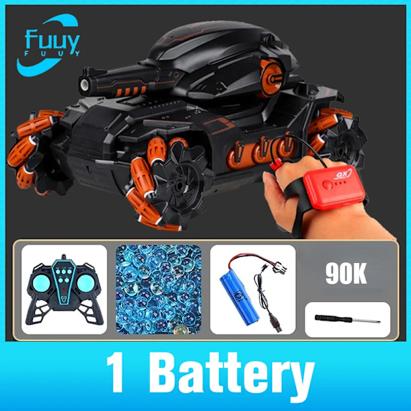 RC-bil leksak 4x4 fordon vattenbombstank RC-driftbil RC-bil skytte konkurrensgeststyrningstank leksaker för pojkar RC Tank A88B 2C