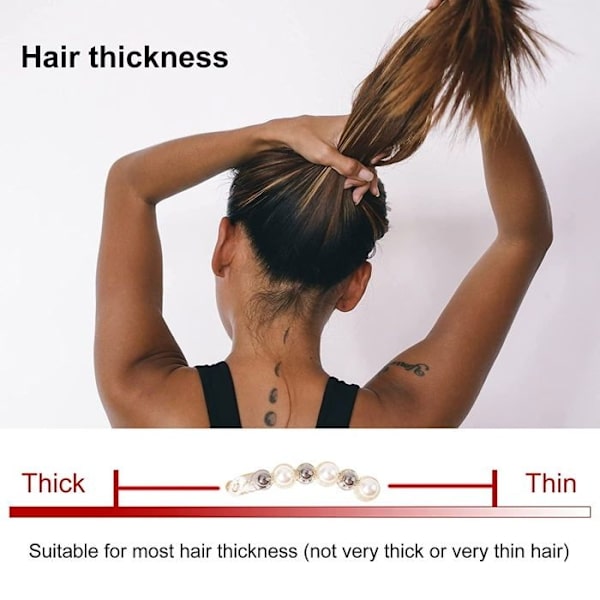 6 st Pärl Strass Hårspännen Barrettes För Kvinnor Flickor Stil 1