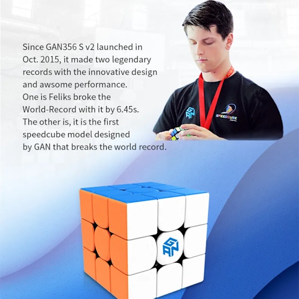 356 Rs Speed Cube Stickerless 3X3 Speedcube 3X3X3 Professionell Magisk Kub Pussel Leksaker För Barn Kuber 356 RS Stickerless