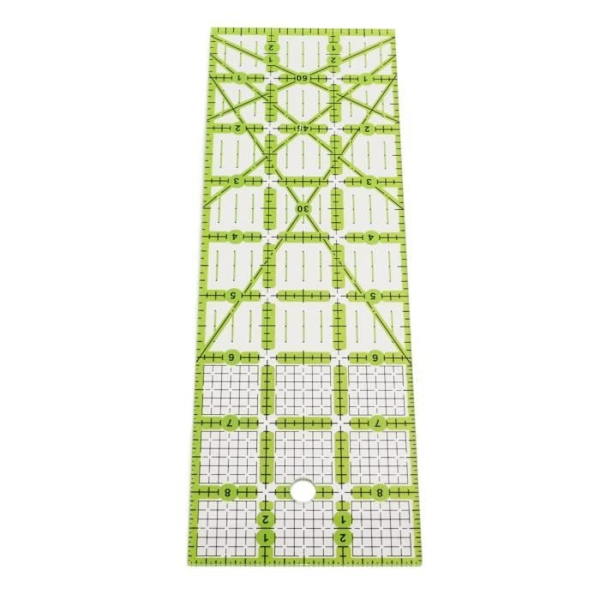 Akozon Quiltsabloner Quiltslinjal Akryl Rektangulär Transparent Enkel Användning Sömnadslinjal