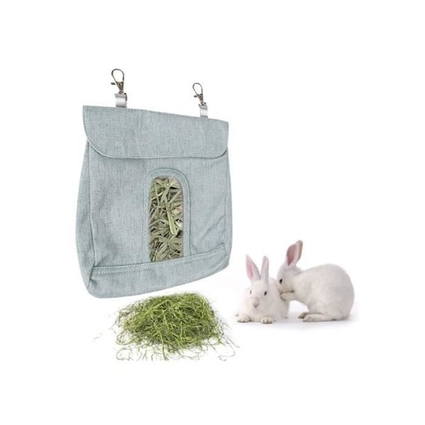 Höpåse för marsvin - Hög kvalitet - Hängande matarpåse - 14*14*4 cm - Blå Blue