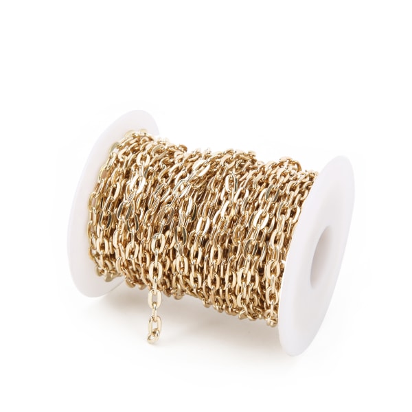 Smykkekæde Simple Elegant Accessories Strip til DIY Smykker Armbånd Halskæde Tøj Taske407 Golden