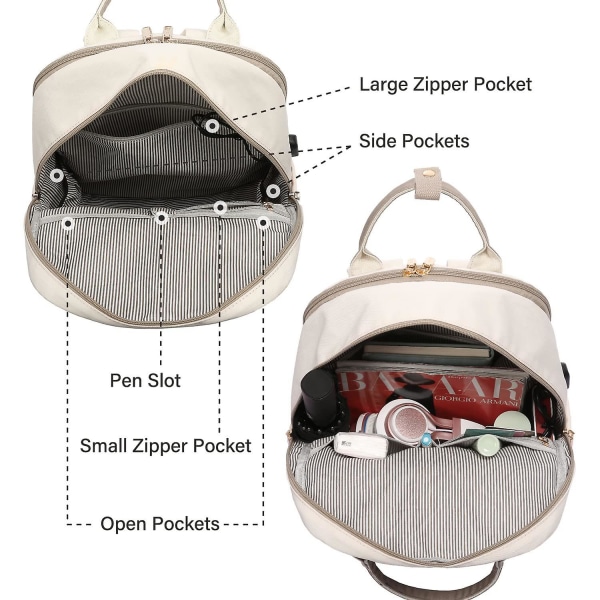 Reppu Suurikapasiteettinen USB -varkaudenesto yksivärinen matkalaukku, kokoontaittuva naisten koululaukku