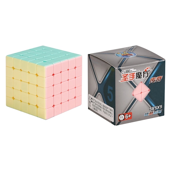 Sengso Speed Cube 2X2 3X3 4X4 5X5 Macaron-serie Stickerless Magic Cubo Rubick Profession Pussel Högkvalitativa Fidget Leksaker för Barn 5x5