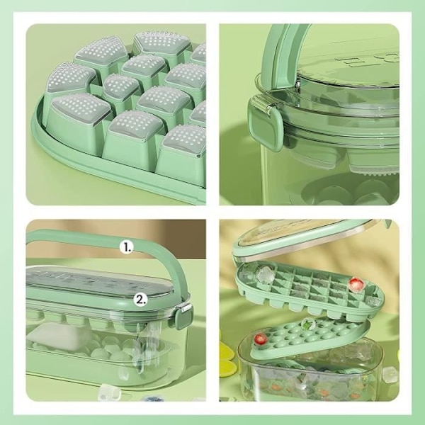 Isformar - Noname - 54 Iskubbrickor - Livsmedelsklassat Material - Bpa-fritt - Med Lock