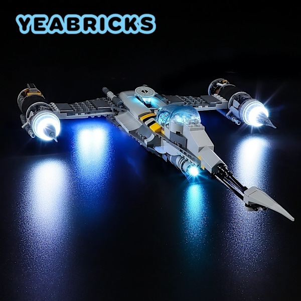 Yeabricks LED-belysningsset för 75325 N-1 Starfighter byggklossar (ingår inte modellen) leksaker för barn Only LED Light Set