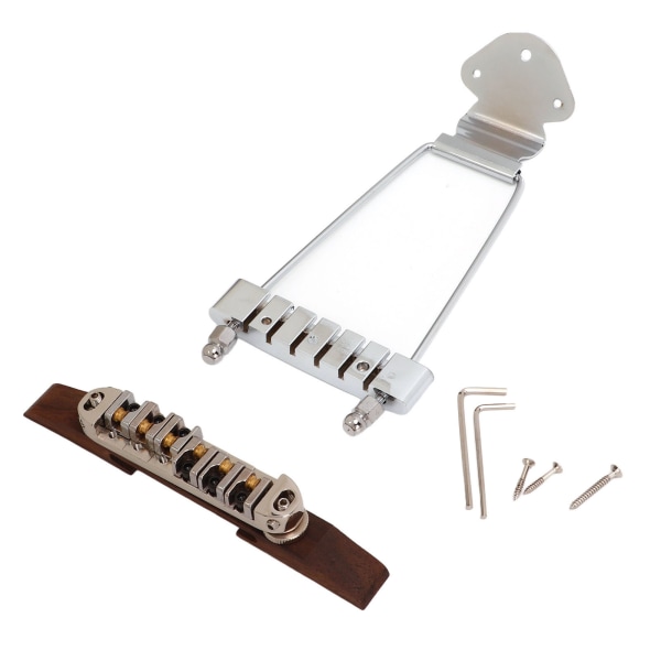 6-kielinen kitara, metallinen takakappale, säädettävä puinen silta, korvaavat kielisoitintarvikkeet