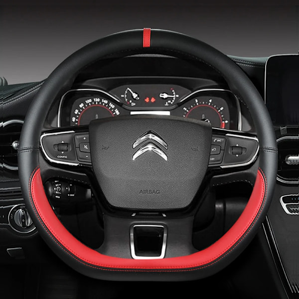 D-formad rattöverdrag för Citroën C3 II III 2009 - 2019 2020 C3 Aircross 2017 2018 2019 2020 2021 Berlingo 3 C4 Picasso 2 RED