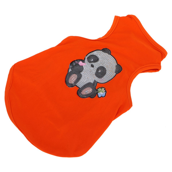 Hundeskjorter Trykt Rhinestone Maling Pet T-Shirt Myk pustende sweatshirt for hunder og katter(oransje S)