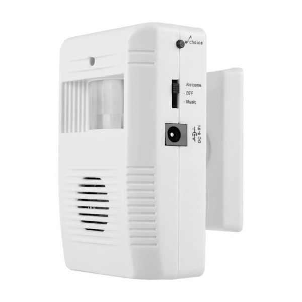 Rörelsedetektor - Cikonielf - 16 Musikstycken - Automatisk Infraröd Detektion - Justerbart Alarm - 85 Db White