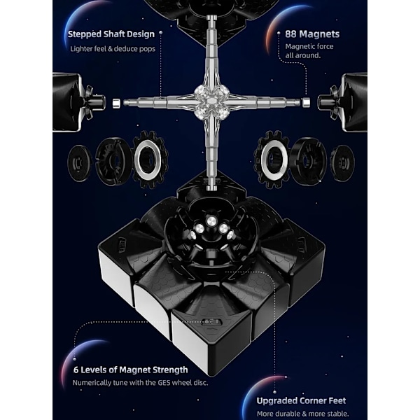 13 Maglev Fx Magnetisk Magisk Speed Cube Stickerless Professionell 13 Maglev Fidget Leksaker Cubo Magico Pussel 13 maglev fx
