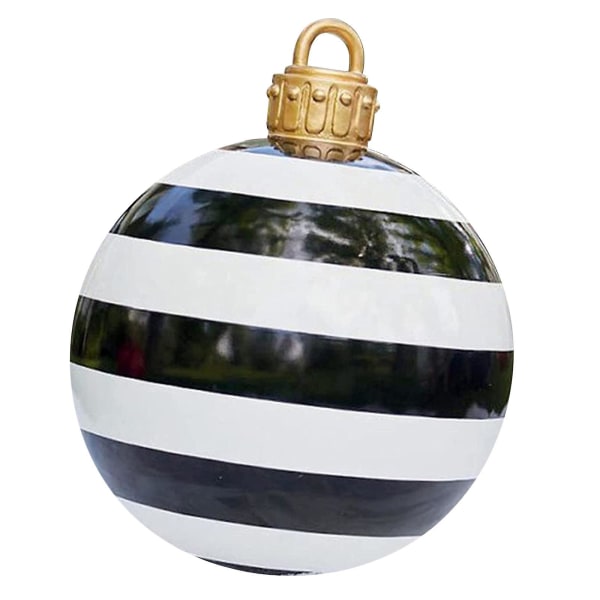 julepynt ballon 60 cm udendørs sjov festlig atmosfære print pvc oppustelig legetøj bold håndværk Black and white stripes