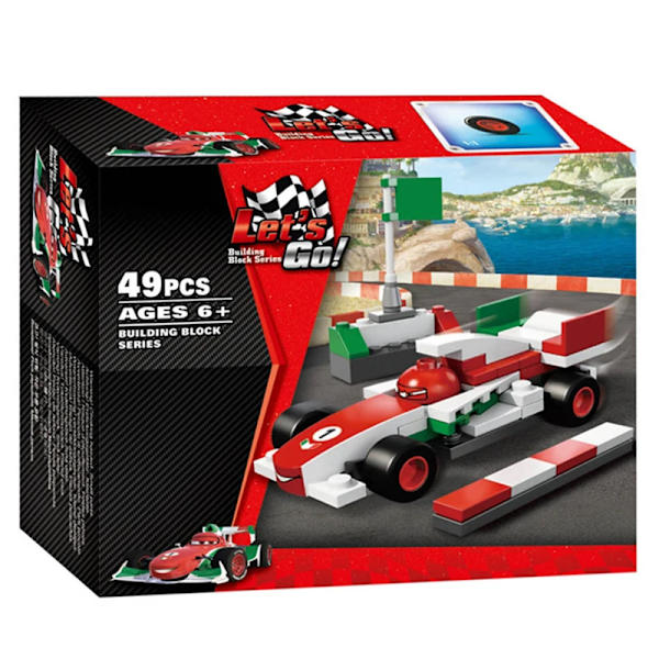 Aoger Pixar Cars 3 Byggstenar Modell Leksak Presentset Blixten McQueen Jackson Farbror Lastbil Pojkens Födelsedag Leksakspresent 49PCS With Box