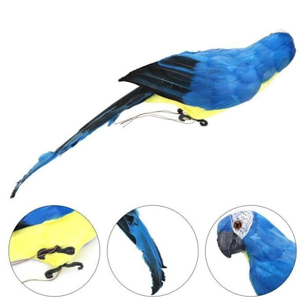 45 cm Simulation Papegoja Konstgjord Fågel Deco Fjäder Hantverk Trädgårdstillbehör Heminredning