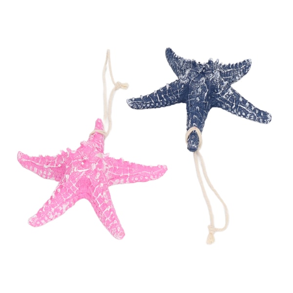 2 kpl Finger Starfish 13x13cm tummansininen vaaleanpunainen pieni rantateema hartsi meritähti seinäkoristelu juhliin Christmas Halloween