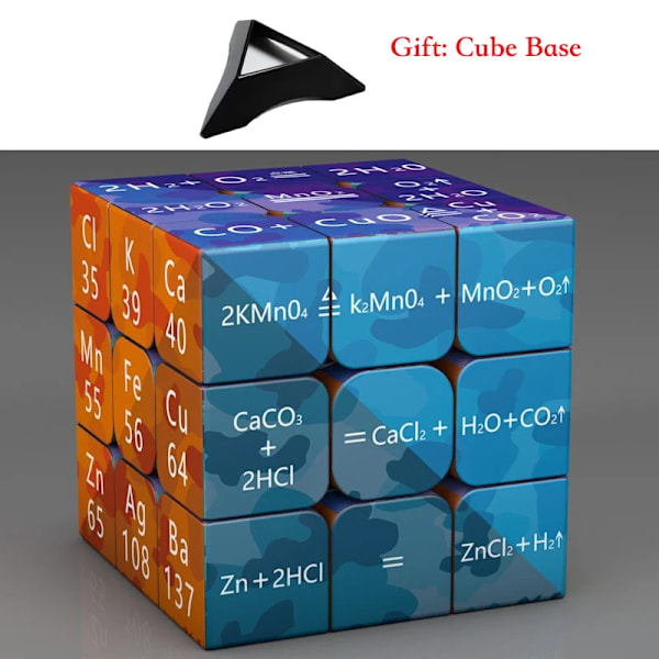 3X3X3 Magisk Puzzle Kub Matematik Kemi Element Fysisk Barn Puzzle Kub Med Bas Magico Cubo Barnpresenter Pedagogiska Leksaker type 3