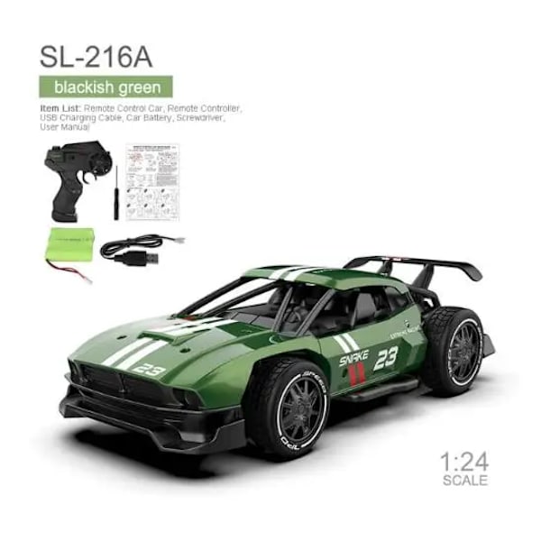 1:24 15km/h RC-bil i metall med hög hastighet, stunt, terrängdrift, racing, elektronisk radiostyrd bil, leksaker för pojkar Without retail box(.102)