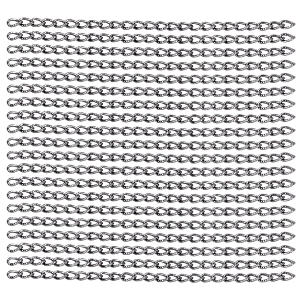 66 fod aluminium kantstenskæder DIY smykker Elegant stil metal håndværk kæde til armbånd halskæde smykker gør sølv sort