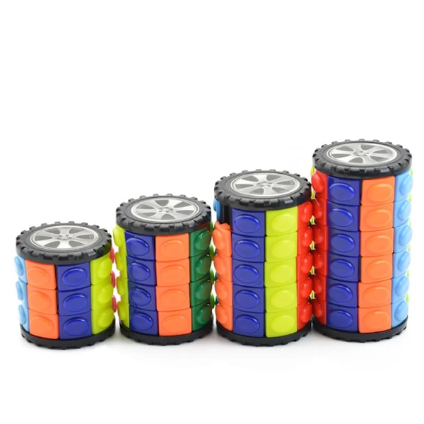 3D Magisk Majs Kub Torn Pussel Speed Cube Hjul Roterande Spel Cubos Cylindriska Leksaker För Barn Pedagogiska Gåvor Cagic Kub C