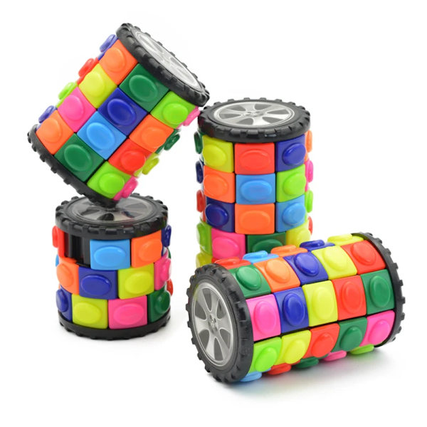 3D Magisk Majs Kub Torn Pussel Speed Cube Hjul Roterande Spel Cubos Cylindriska Leksaker För Barn Pedagogiska Gåvor Cagic Kub C