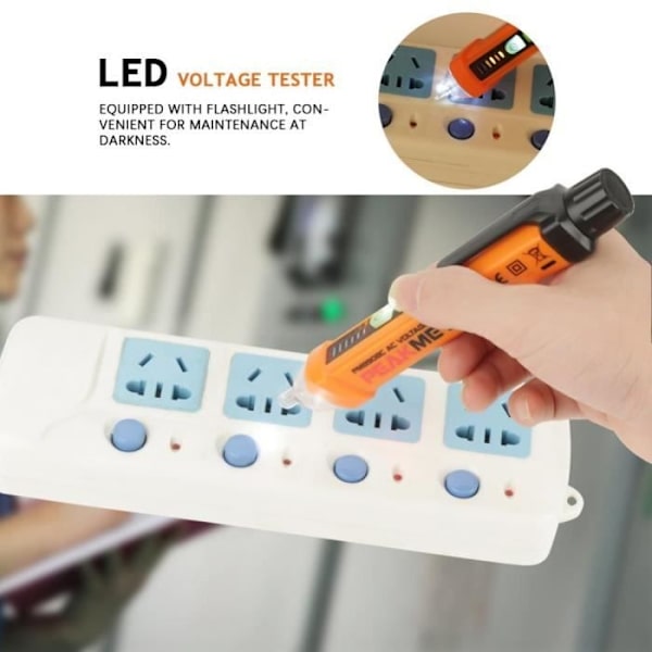 Peakmeter Pm8908C Ncv Detektor Spänningstestare Penna Med Led Indikator Ac12-1000V