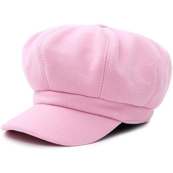 Basker - Elegant - Baskerhatt för dam - Mocka och polyester - One Size - Rosa pink