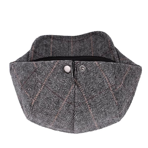 Newsboy Flat Cap Ull Basker Hatt För Kvinnor Och Män Vinter Grå Gray