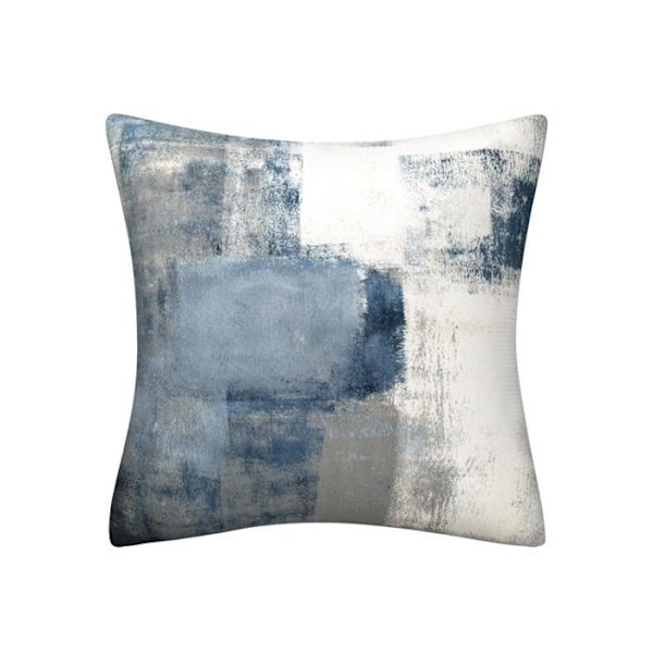 Dekorativt Kuddfodral 45x45 Set om 2 Sammetskuddfodral Blå Lantlig Stil Kuddfodral Dekorativ Kudde