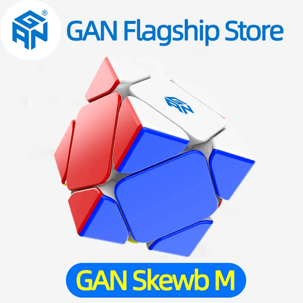 Skewb Magnetisk Speed Cube M Stickerless Skewb Speedcube 32 Magneter Förbättrad Version Professionell Magisk Kub Pussel Leksaker Enhanced  UV