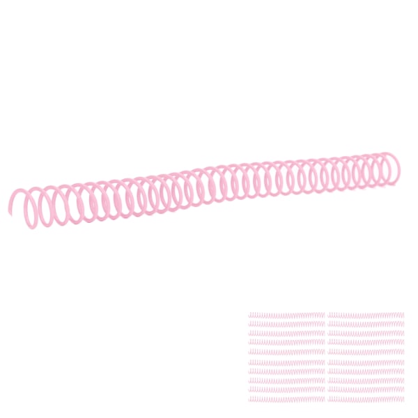 20 stk Plastspiralbindingsspoler 19mm 3/4in ID 30 hullspiraler for A4 A5 Notebook Rosa