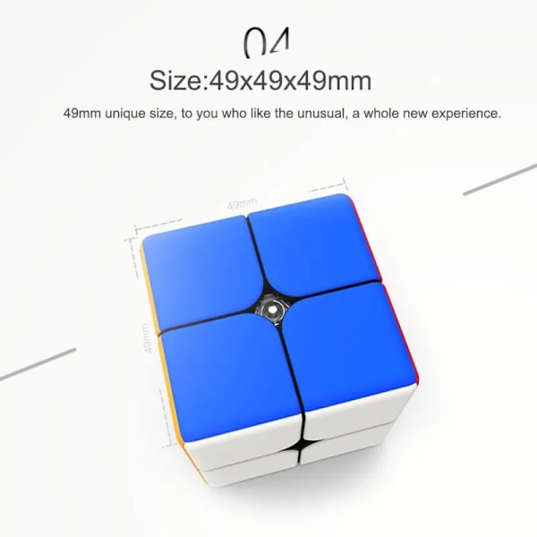 249 V2 Magic Speed Cube 2X2 249 Professionell Mini Pocket Cube V2 Kub Stickerless Puzzle Cube 249 V2