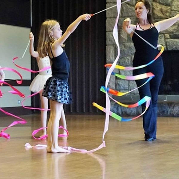 10 st Dansband, 2 m långa dansband snurrande gymnastikband för barn konstnärlig dansträning fest Color