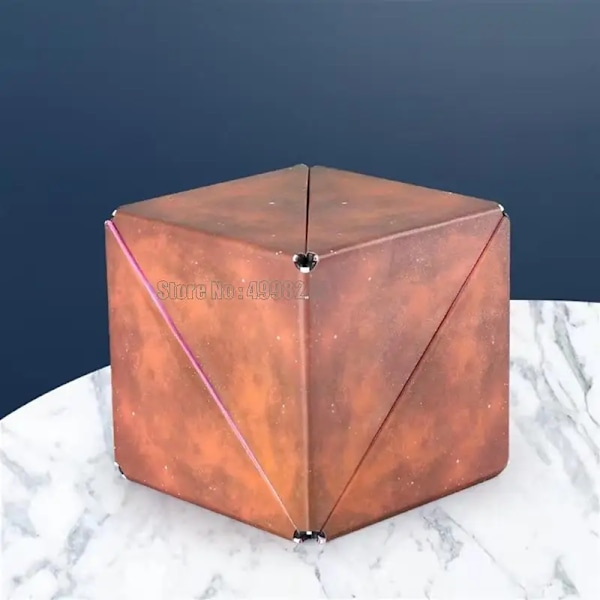 Föränderlig Magnetisk Magisk Kub För Barn Pussel Kub Antistress Leksak Vuxna Cubo Leksaker Förvandlas Till Över 70 Former Orange