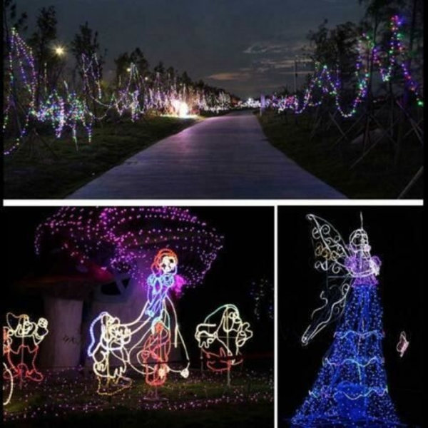 20M 200 LED Solarslinga IP44 Vattentät Utomhus Trädgård Uteplats Bröllop Julfest - Multicolor