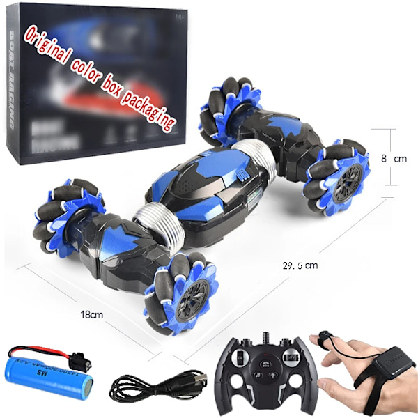 Ny dubbelmod off-road buggy och racing radiostyrd 2.4ghz 4wd twist RC-bil höghastighetsklättring leksak för pojke barn 29CM Two Rc Blue B