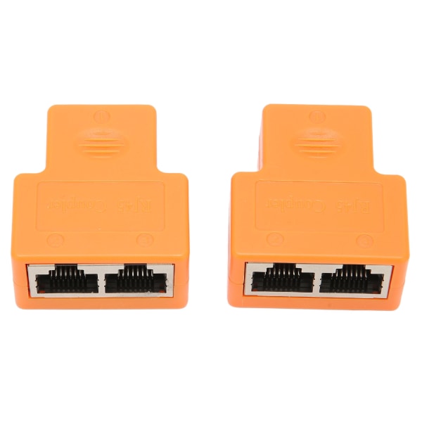 2st 1 till 2 Ethernet splitterkoppling PVC RJ45 splitter Anslutning Störningsmotstånd