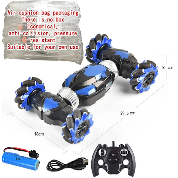 Ny dubbelmod off-road buggy och racing radiostyrd 2.4ghz 4wd twist RC-bil höghastighetsklättring leksak för pojke barn 29CM Handle Rc BlueA