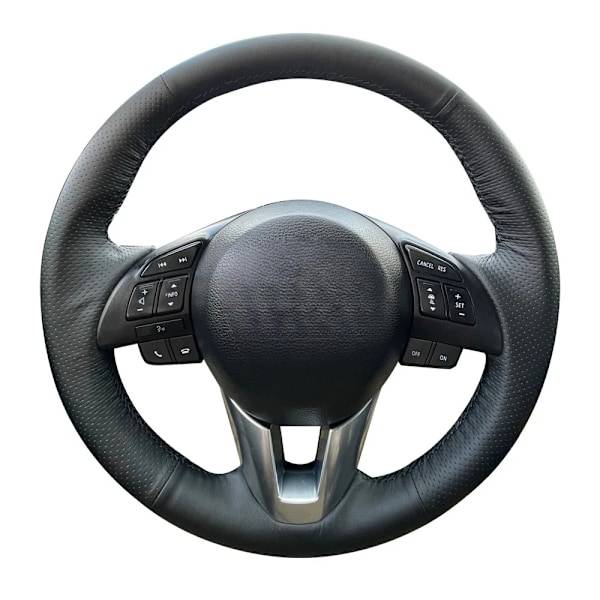 DIY-styrd ratt-fläta i läder för Mazda CX-3 CX3 CX-5 Mazda 2 3 6 Axela CX5 Scion biltillbehör