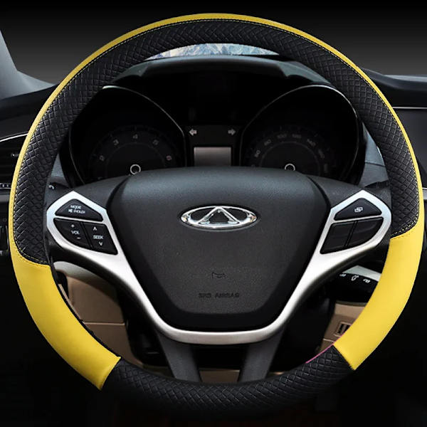 Rattöverdrag för bil, gula inredningsdelar för Lander 2 Aguna 2 Vaz2110, rattöverdrag, biltillbehör yellow
