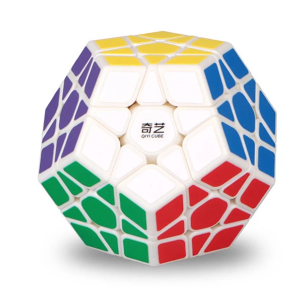 Megaminx Magic Cube 3X3 Stickerless Dodekaeder Speed Cubes Hjärngympa Twist Puzzle Leksak Megaminx Fidget Leksaker Cubo Rubix White