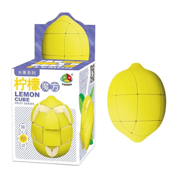 Fanxin Fruktkub Banan Äpple Päron Apelsin Citron Persika Stickerless Cubo Magico Pedagogiskt Pussel Julklappsidé Lemon