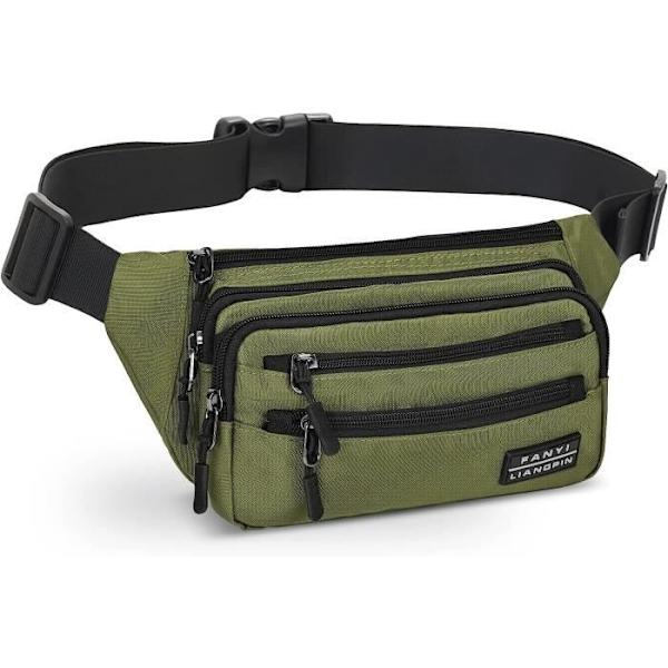 Midjeväska Fanny Pack Bältesväska För Män Kvinnor, Med 6 Fickor Och Justerbart Bälte, Vattentät Midjeväska För Utomhussport