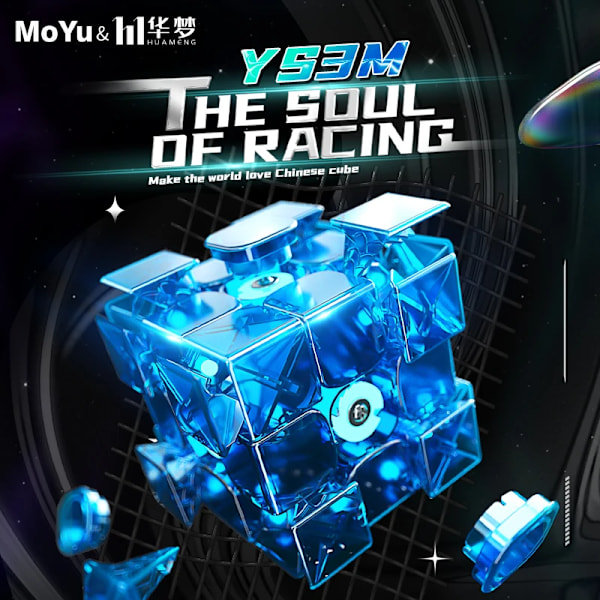 Ys3M Huameng 3X3 The Soul Of Racing Magnetisk Magisk Hastighetskub Professionella Fidget Leksaker Ys3M 3X3 Cubo Magico YS3M Magnetic versi