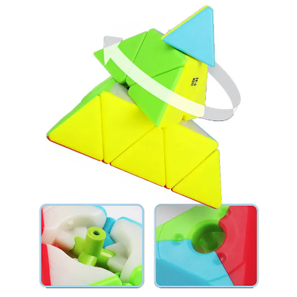 Pyramid Speed Cubes Rubix Professionella Magiska Kuber Hemmaspel Fidget Leksaker Cubo Magico Pussel För Barn Vuxna Rubic Kuber Stickerless