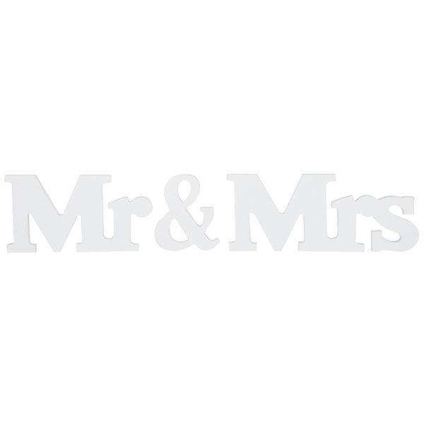 Mr & Mrs trädekorationer för bröllop Alla hjärtans dag romantisk prydnad tjocklek 1,2 cm